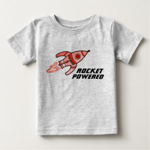 De Bebé Camiseta roja amarilla para el espacio propulsado 