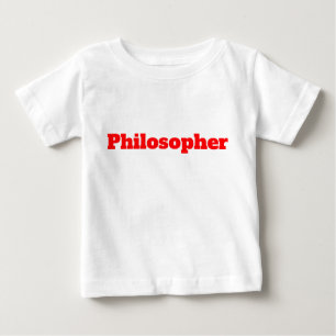 De Bebé Camiseta Roja Divertida del Filósofo