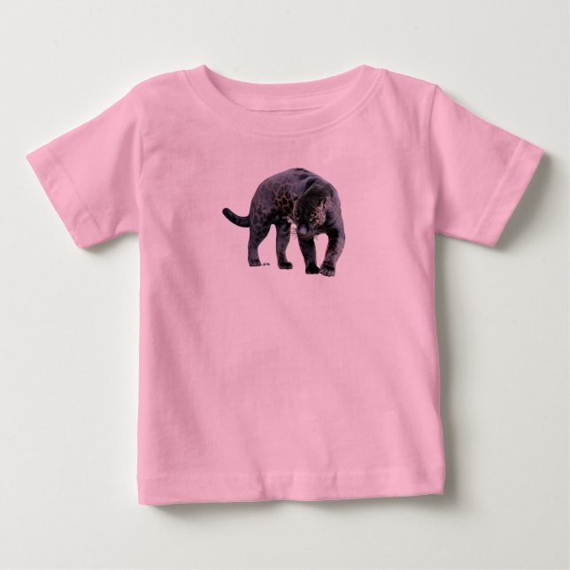 De Bebé Camiseta rosa Jaguar Diablo (Anverso)