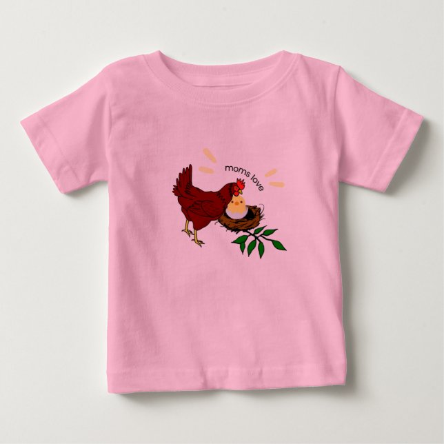De Bebé Camiseta rosa para niña bebé. (Anverso)