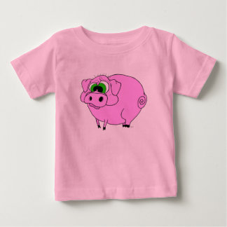 De Bebé Camiseta rosada del cerdo