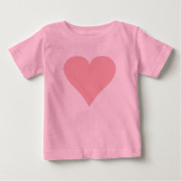 Camiseta rosada del corazón