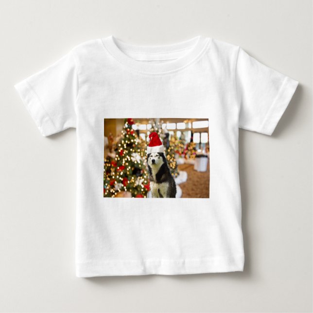 De Bebé Camiseta Siberian Husky Tees (Anverso)