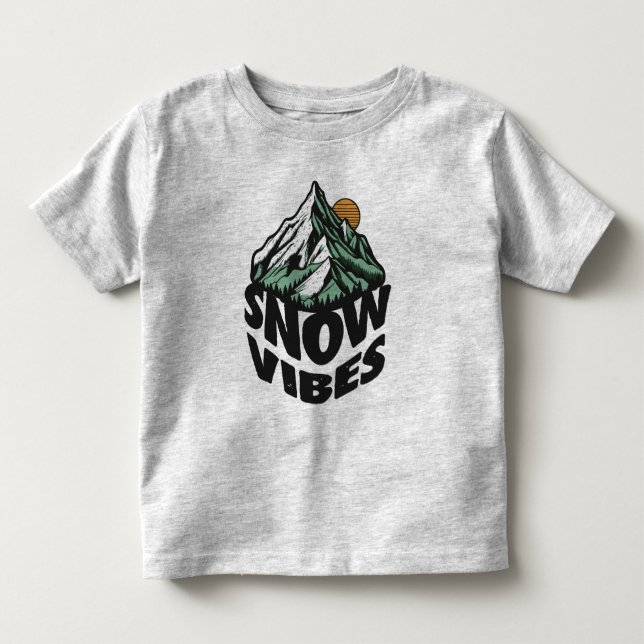 De Bebé Camiseta Snow Vibes (Anverso)