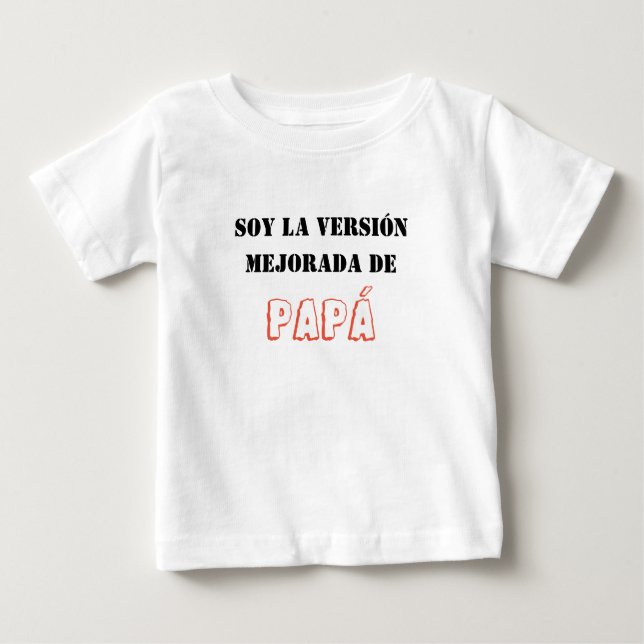 De Bebé Camiseta soy la versión mejorada (Anverso)