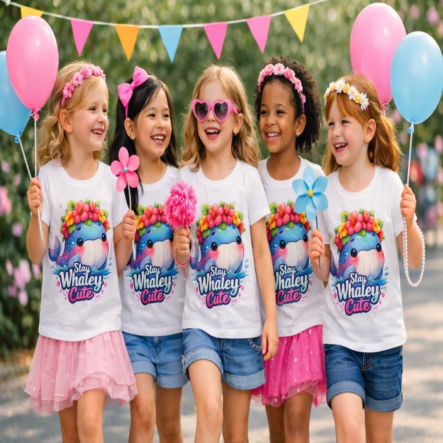 De Bebé Camiseta Stay Whaley Cute para Niñas (Subido por el creador)