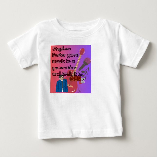 De Bebé Camiseta Stephen foster (Anverso)