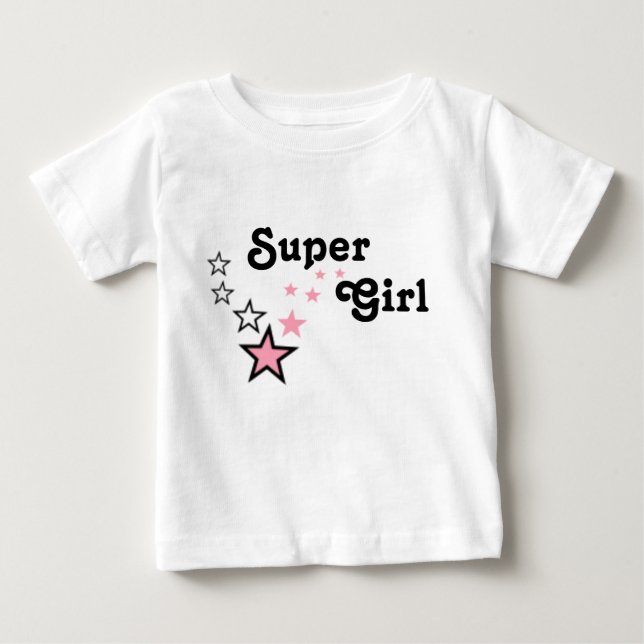 De Bebé Camiseta "Super Chica" (Anverso)