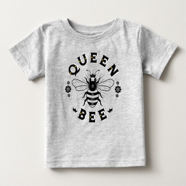 De Bebé Camiseta superior para bebes Reina / gris (Anverso)