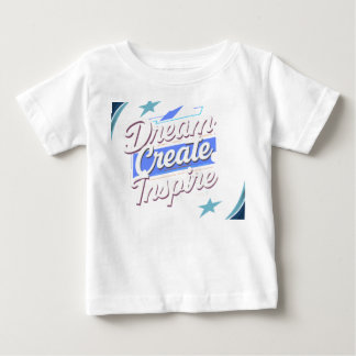 De Bebé Camiseta T con tipografía motivacional: Sueña Crea