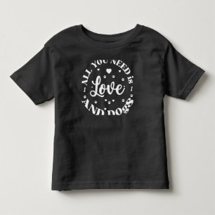 De Bebé Camiseta temática "amor y perros"