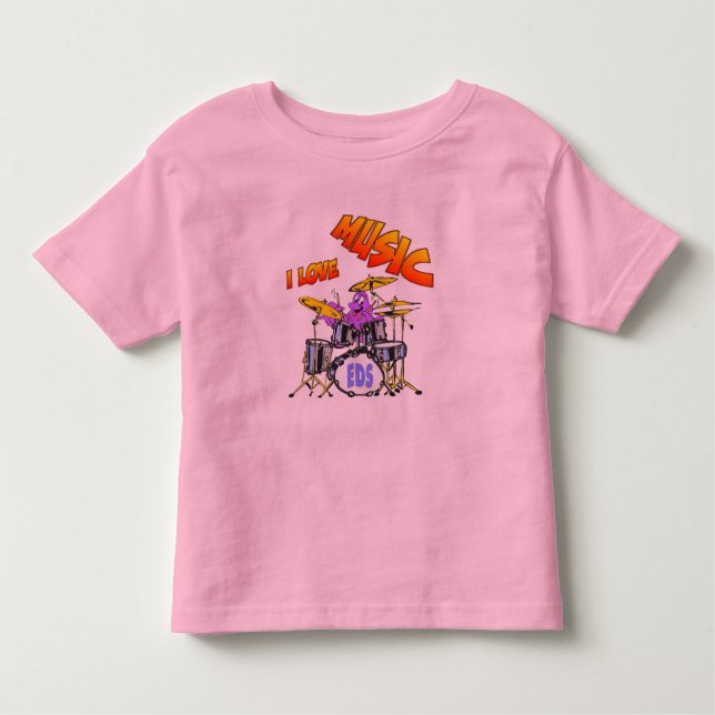 De Bebé Camiseta Toddler del pulpo musical (Anverso)