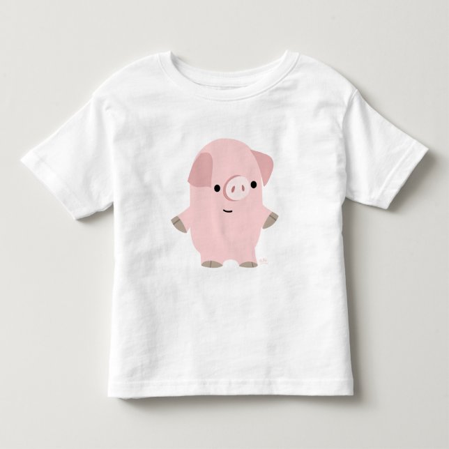 De Bebé Camiseta tranquila Personalizado Pig personalizado (Anverso)