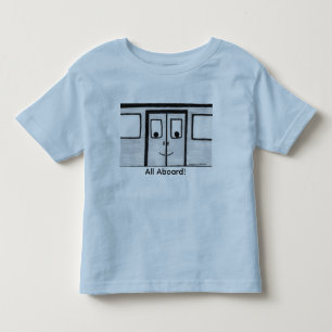 De Bebé Camiseta "Travis the Train Door"
