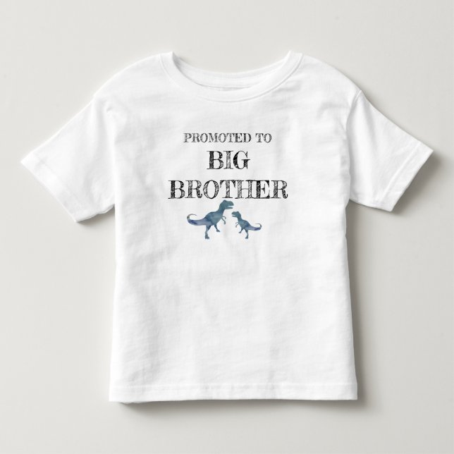 De Bebé Camiseta Trex Dinosaurio Hermano Mayor Ascendido (Anverso)