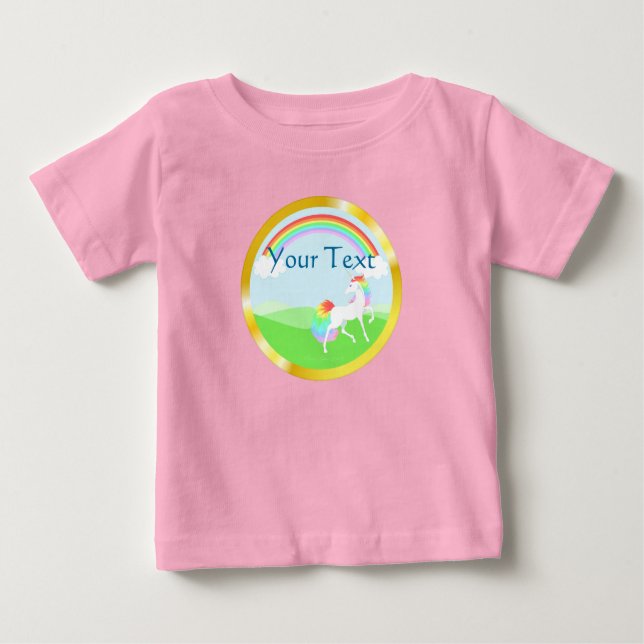 De Bebé Camiseta unicornio (Anverso)