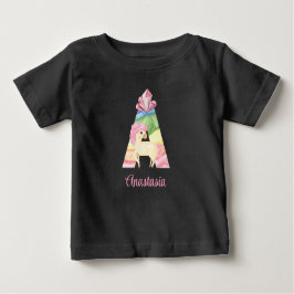 De Bebé Camiseta Unicornio Letra A