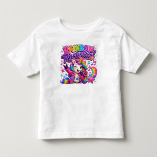 De Bebé Camiseta Unicornio Rockstar Arcoíris