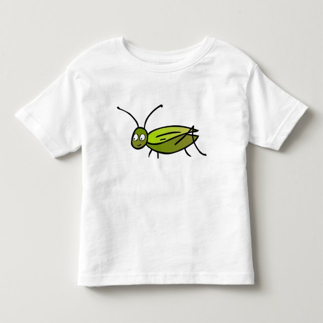 De Bebé Camiseta verde del niño del grillo (Anverso)