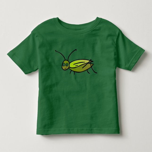 De Bebé Camiseta verde del niño del grillo (Anverso)