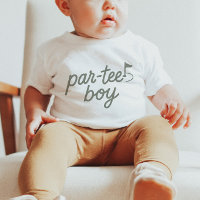 Camiseta Verde Sage 'Par-tee Boy Golf' 1er Cumplea