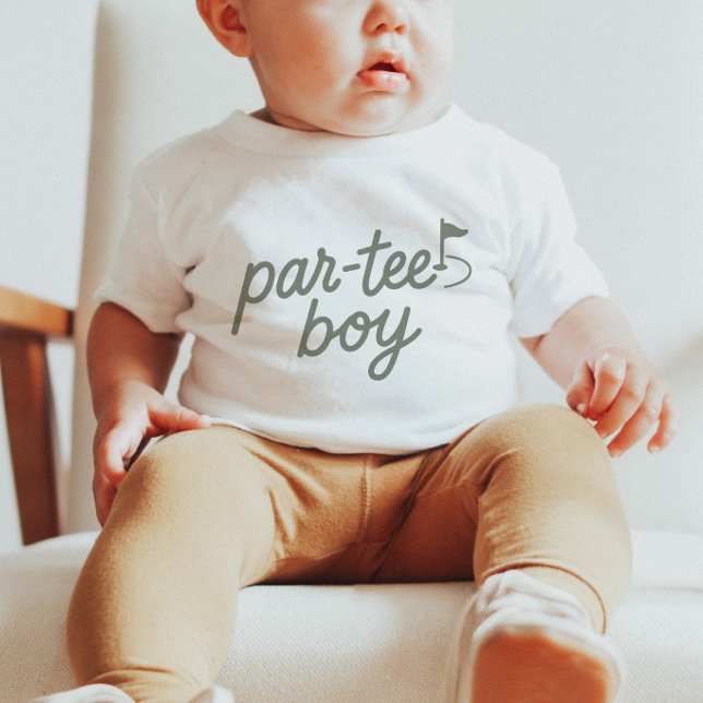 De Bebé Camiseta Verde Sage 'Par-tee Boy Golf' 1er Cumplea (Subido por el creador)