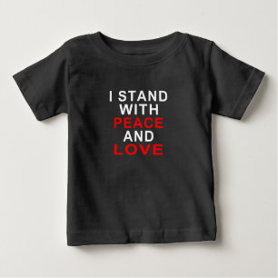 De Bebé Camiseta YO APOYO LA PAZ Y EL AMOR