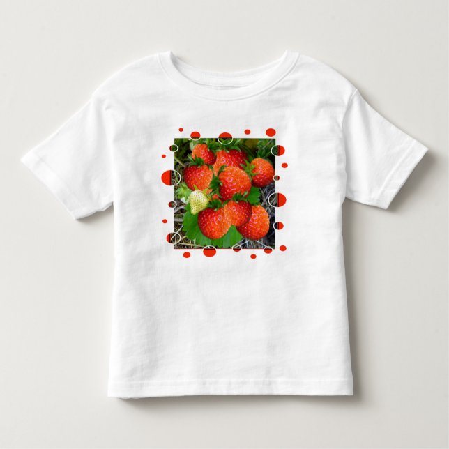 De Bebé Camiseta YUMMY STRAWBERRYS (Anverso)
