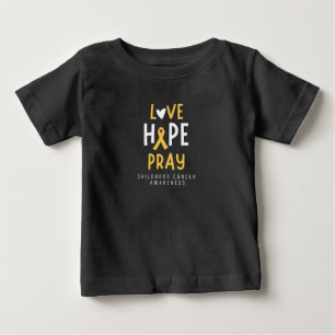 De Bebé cáncer infantil. amor. esperanza. rezar. Camiseta 
