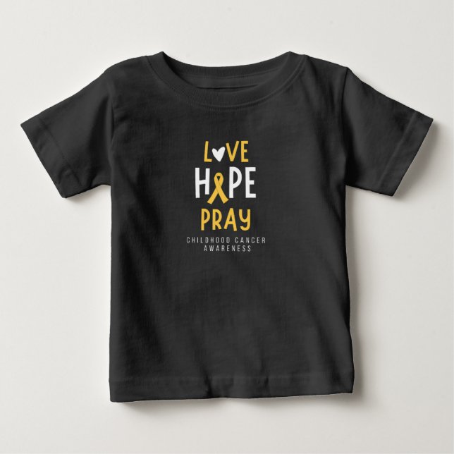 De Bebé cáncer infantil. amor. esperanza. rezar. Camiseta  (Anverso)
