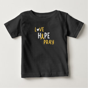 De Bebé cáncer infantil. amor. esperanza. rezar. Camiseta 