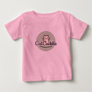 De Bebé Cat Cuddle Personalizado Kitty Camiseta