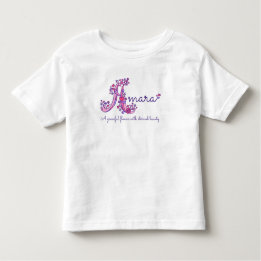 De Bebé Chicas Amara nombre y significa camiseta monográfi