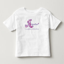 De Bebé Chicas Amara nombre y significa camiseta monográfi