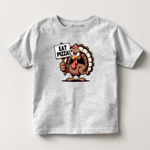 De Bebé Comer pizza Turquía en camiseta