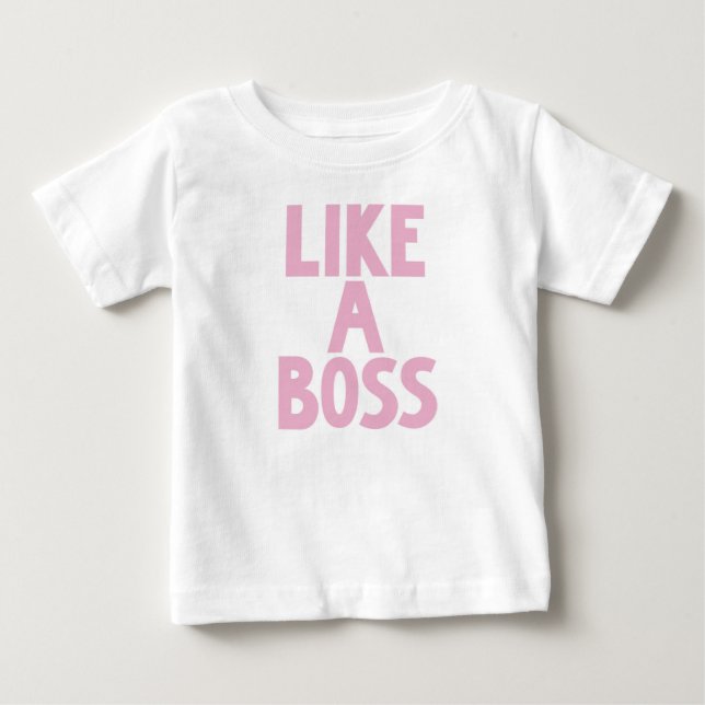 DE BEBÉ COMO BOSS EMBROMA LA CAMISETA (Anverso)