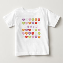 De Bebé Conversación Corazones Nena Personalizada Camiseta