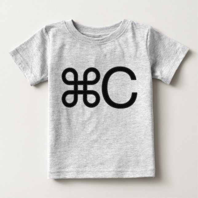 De Bebé Copiar la camiseta Apple C Mac Twin (Anverso)