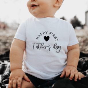 De Bebé Corazón del Día del Padre Feliz - Camiseta del Beb
