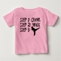 Crawl Walk Karate, camiseta para bebés
