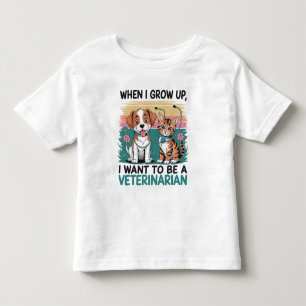 De Bebé Cuando crezca quiero ser camiseta veterinaria