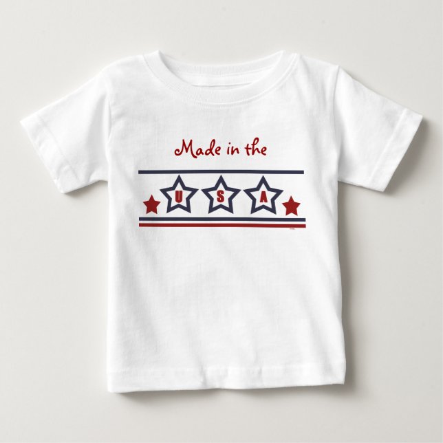 De Bebé Curiosa Camiseta Infantil Hecha En EEUU (Anverso)