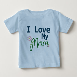 De Bebé Cute, amo a mi mamá, bebé, camiseta azul