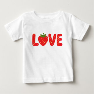 De Bebé Cute Camiseta Infantil LOVE Fresa