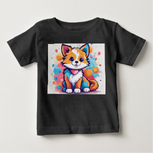 De Bebé Cute Dog & Cat Friends – Camiseta infantil colorid