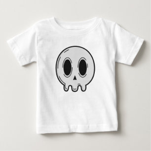 De Bebé Cute Kawaii Calavera Gráfico Baby Camiseta Minimal