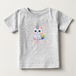 De Bebé Cute Kawaii Caticorn Baby Camiseta