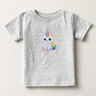 De Bebé Cute Kawaii Caticorn Baby Camiseta