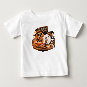 De Bebé Cute Spooky Pumpkin Spice Latte Halloween camiseta