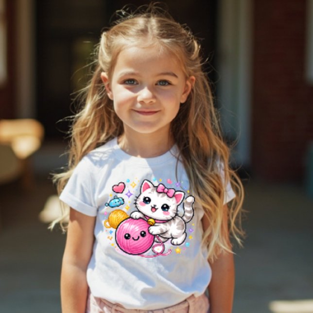 De Bebé Cute Y2K Kitty Sparkle Camiseta para Niña Pequeña (Subido por el creador)